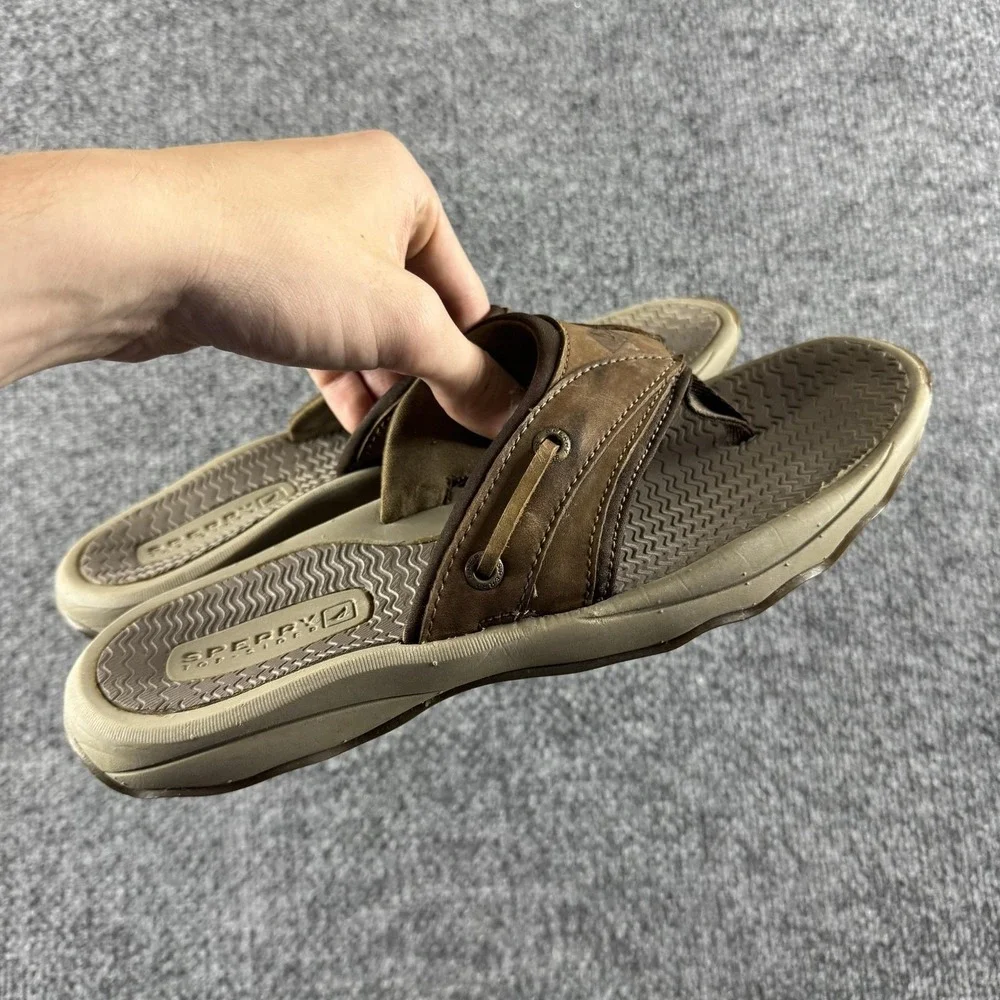 Sperry Top-Sider Sandals Mens Size 7 Leather Thong Flip Flop Comfort Slip On